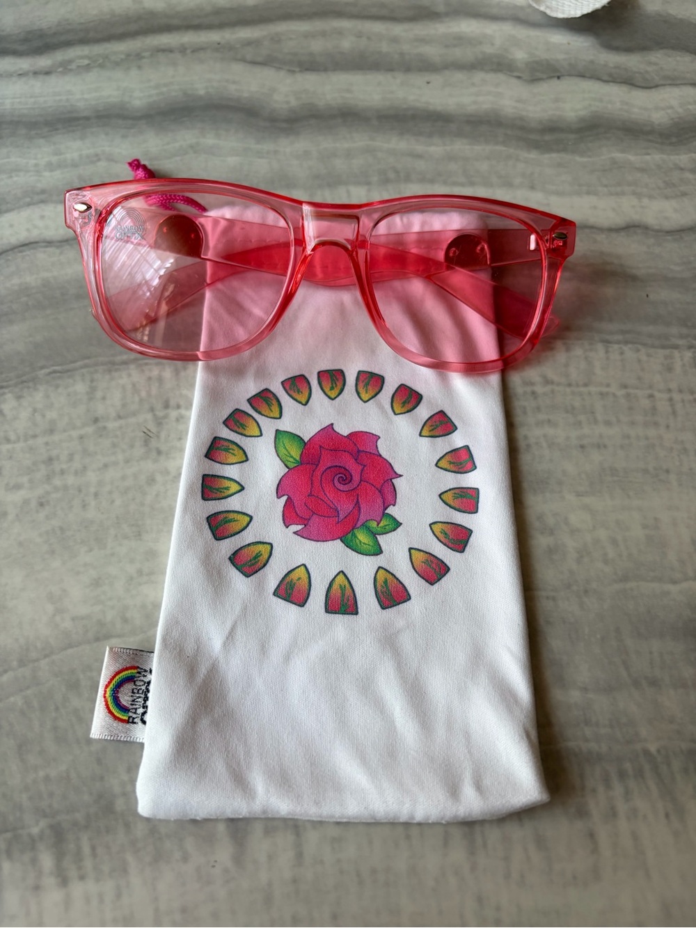 Rainbow OPTX The Translucent Grace Rose Sunglasses